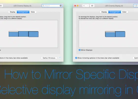 How to mirror specific displays or monitors in OS X