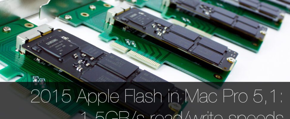 2015 Apple Flash Storage in Mac Pro 5,1 1500MBs read and write speed