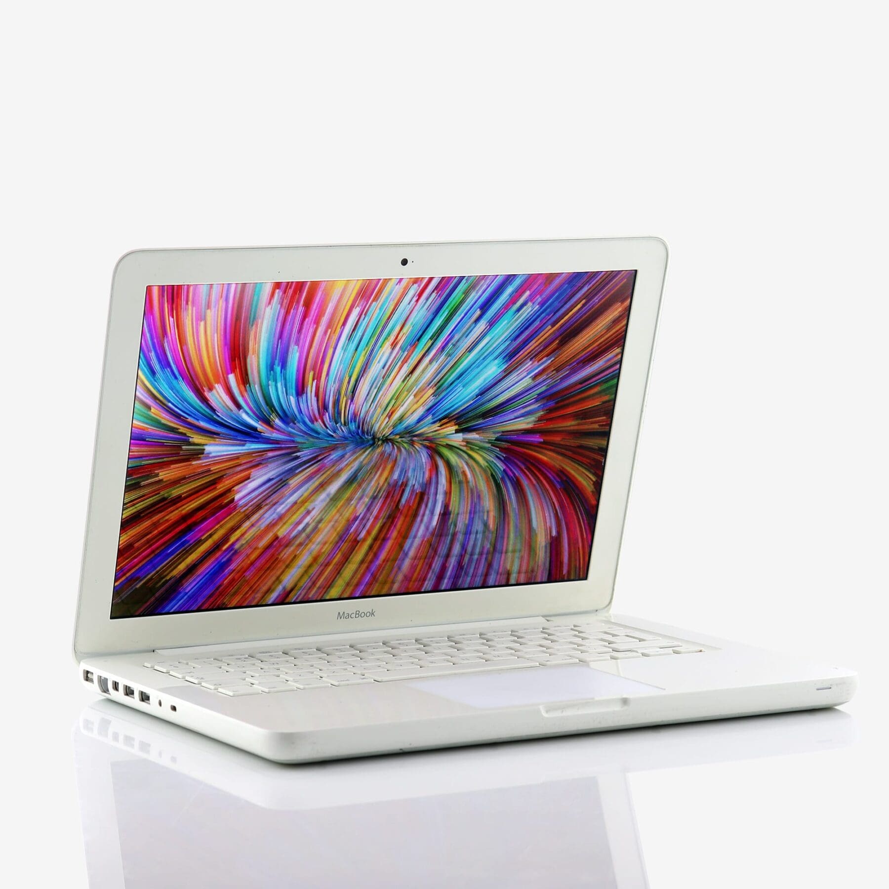 White macbook front