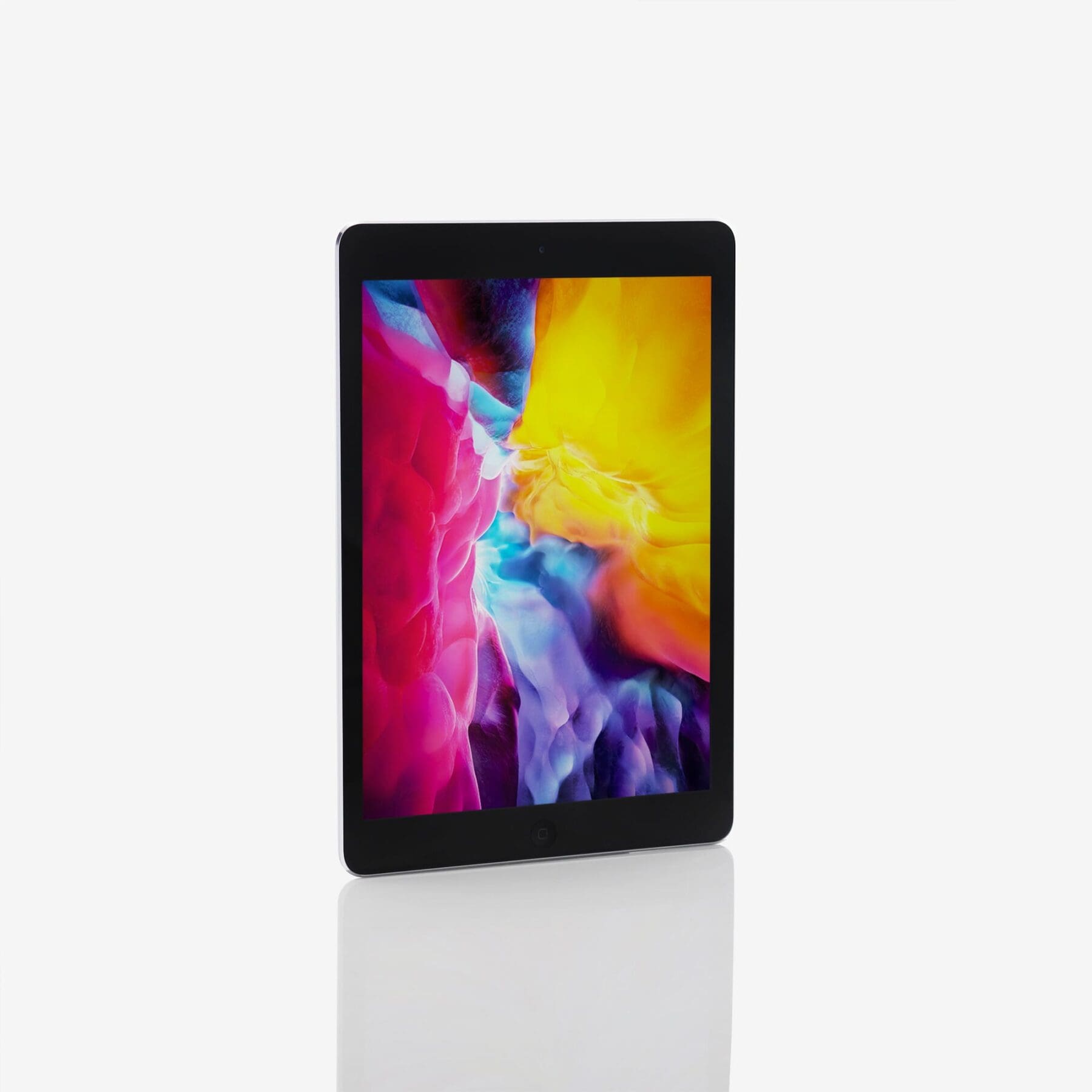 iPad Air Black front new with colourful screen